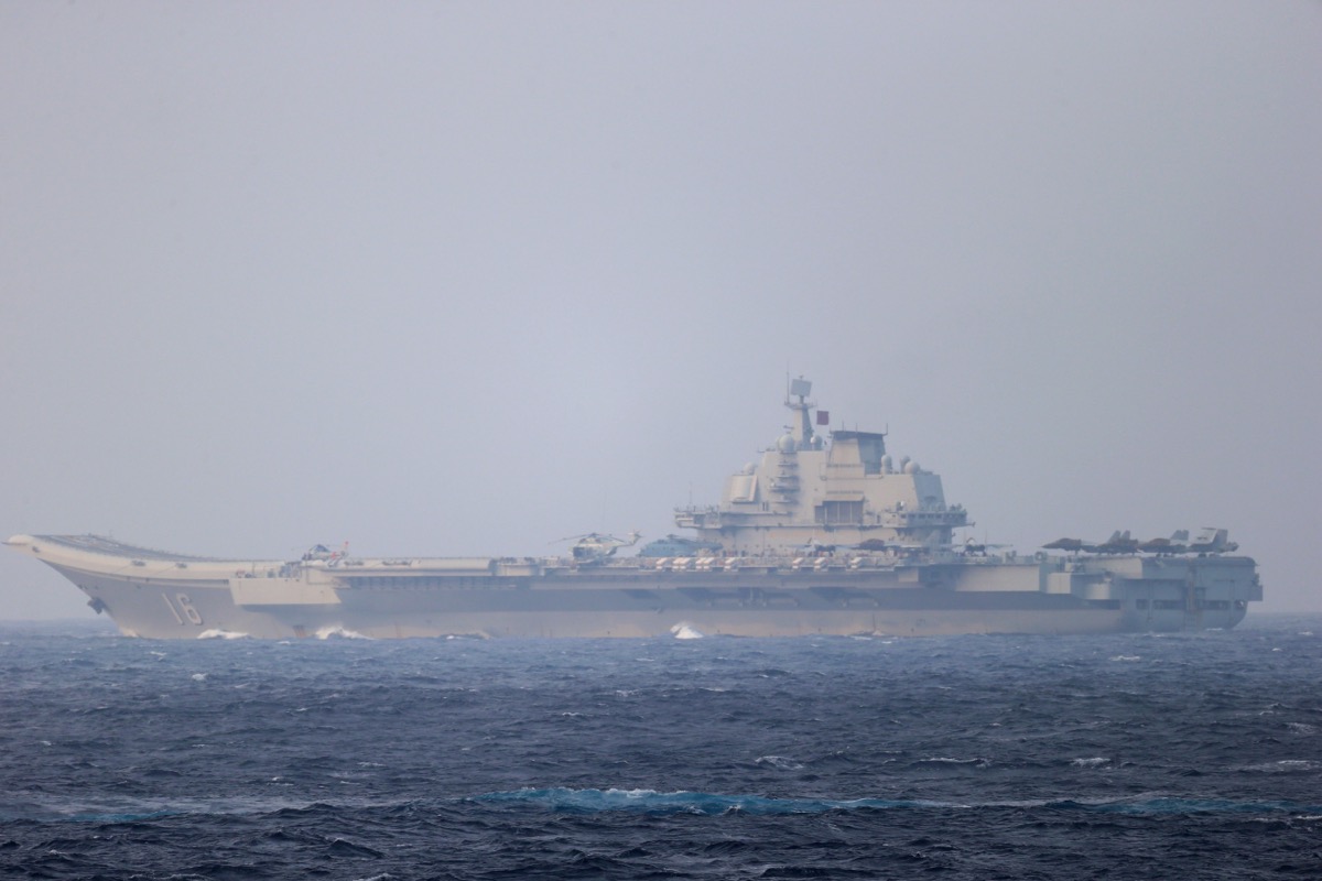 Liaoning (CV-16) underway, 2021